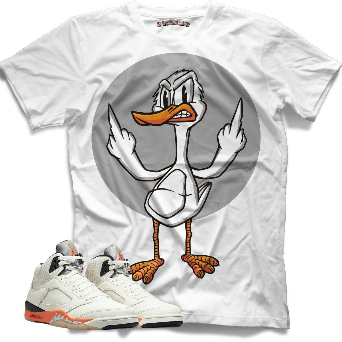 F##K YOU DUCK (Retro 5 Orange Blaze) T-Shirt - Misguided