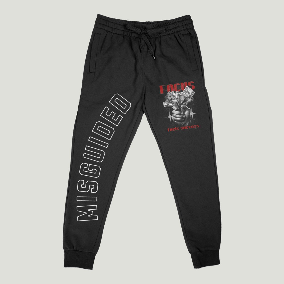 Focus Fuels Success (Air Jordan 2 Black Cement) Joggers - Misguided