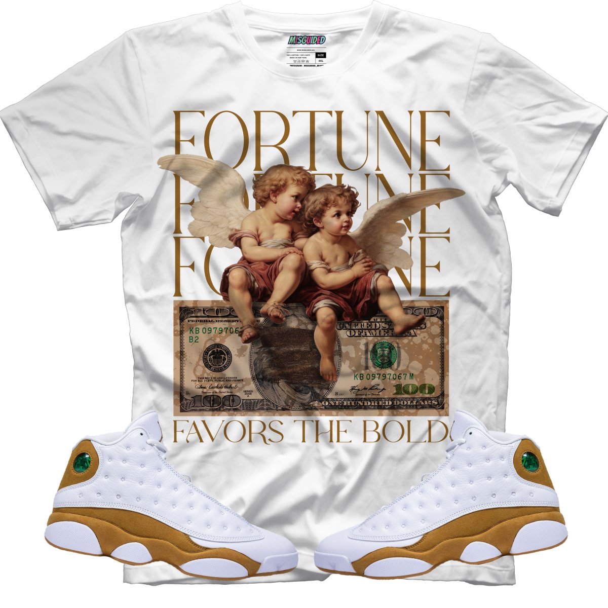 Fortune Favors The Bold (Air Jordan 13 Wheat) T-Shirt - Misguided