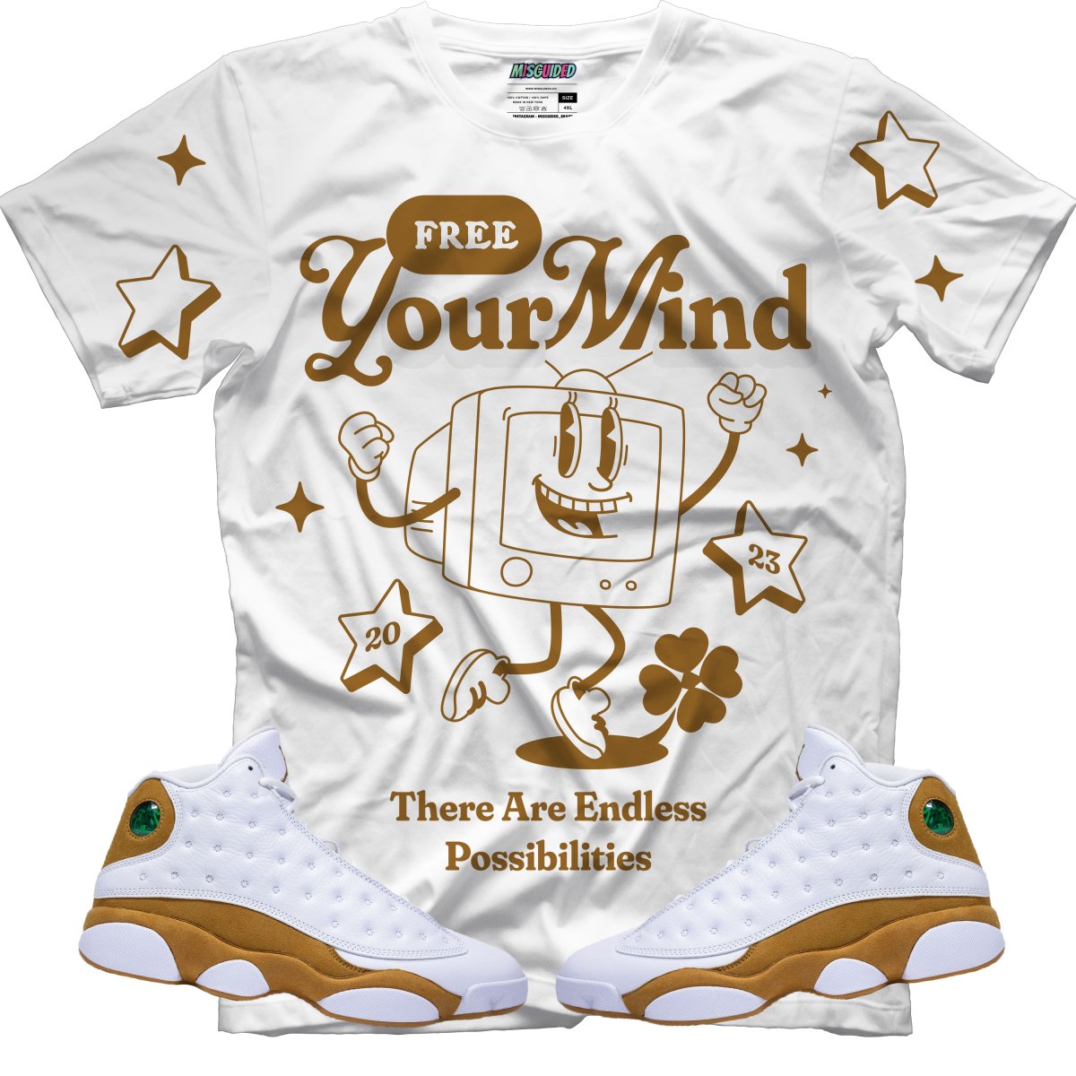 Free Your Mind (Air Jordan 13 Wheat) T-Shirt - Misguided