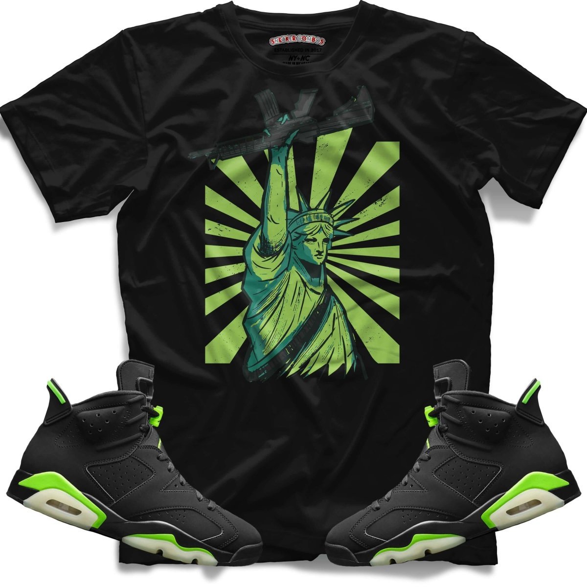 Freedom (Retro 6 Electric Green) T-Shirt - Misguided