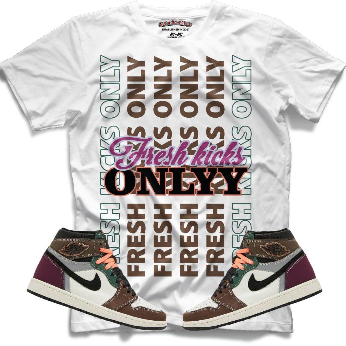 Fresh Kicks Only (Retro 1 Craft) T-Shirt - Misguided