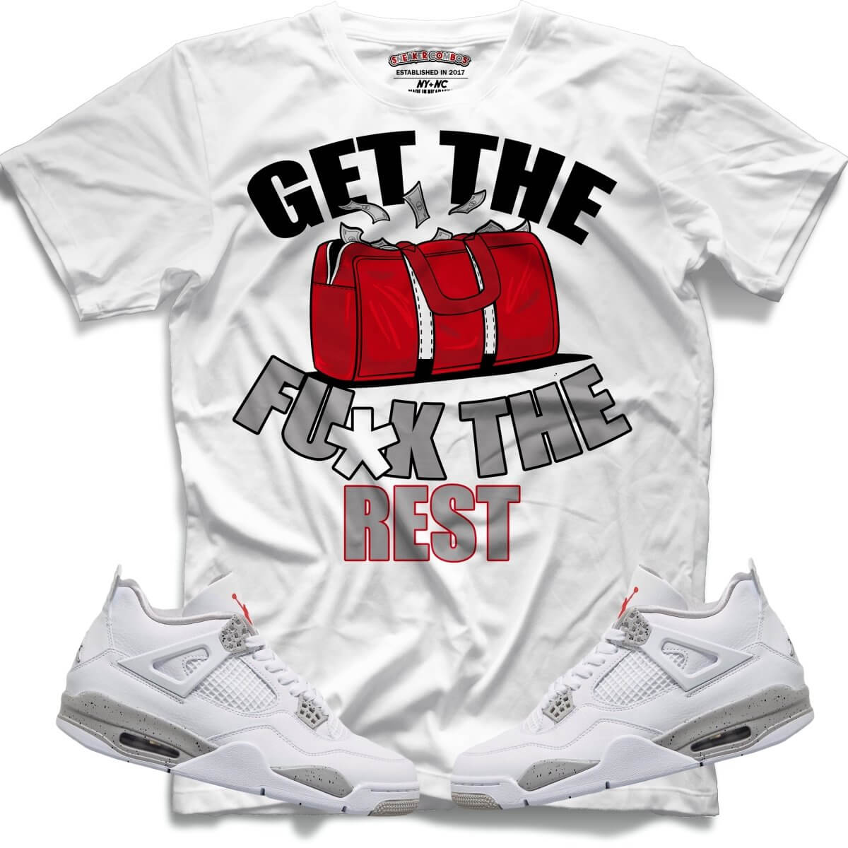 Get The Bag (Retro 4 White Oreo) T-Shirt - Misguided