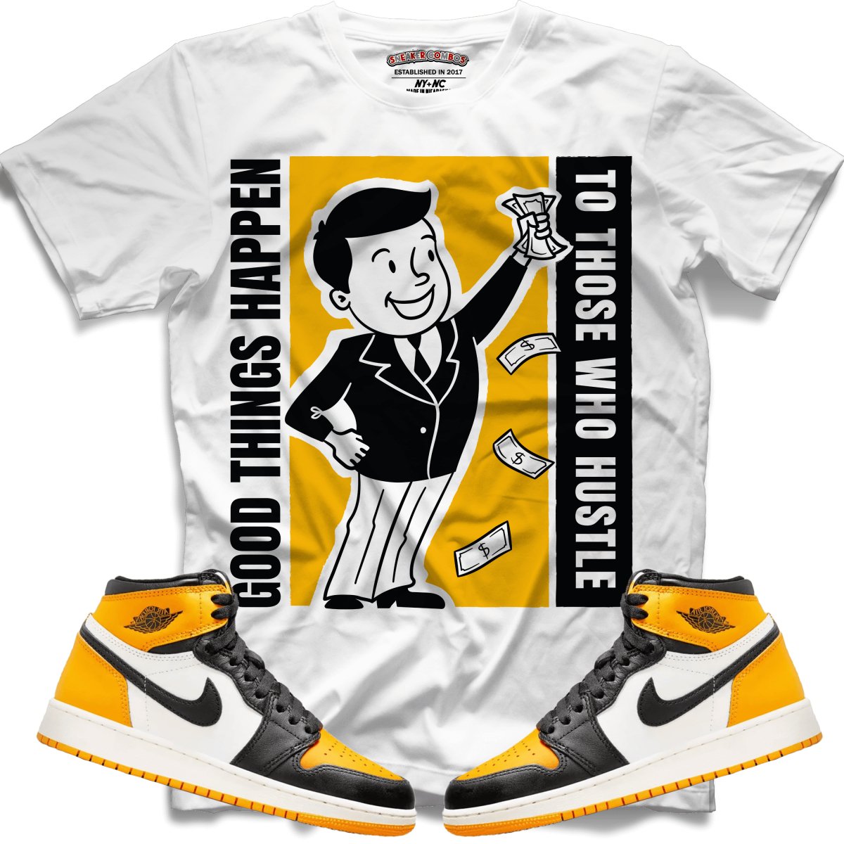 Good Things Happen To Those Who Hustle (Retro 1 Taxi) T-Shirt - Misguided