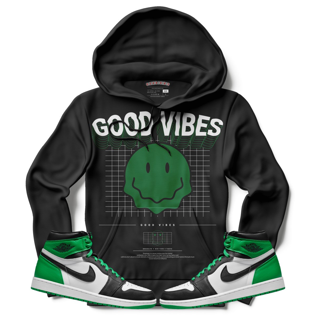 Good Vibes (Air Jordan 1 Lucky Green) Hoodie - Misguided