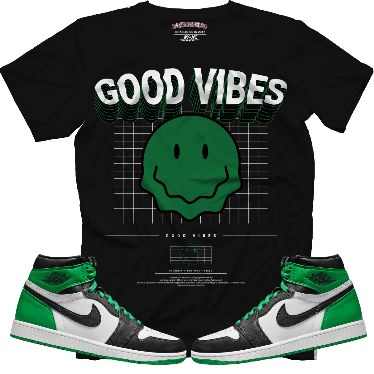 Good Vibes (Air Jordan 1 Lucky Green) T-Shirt - Misguided