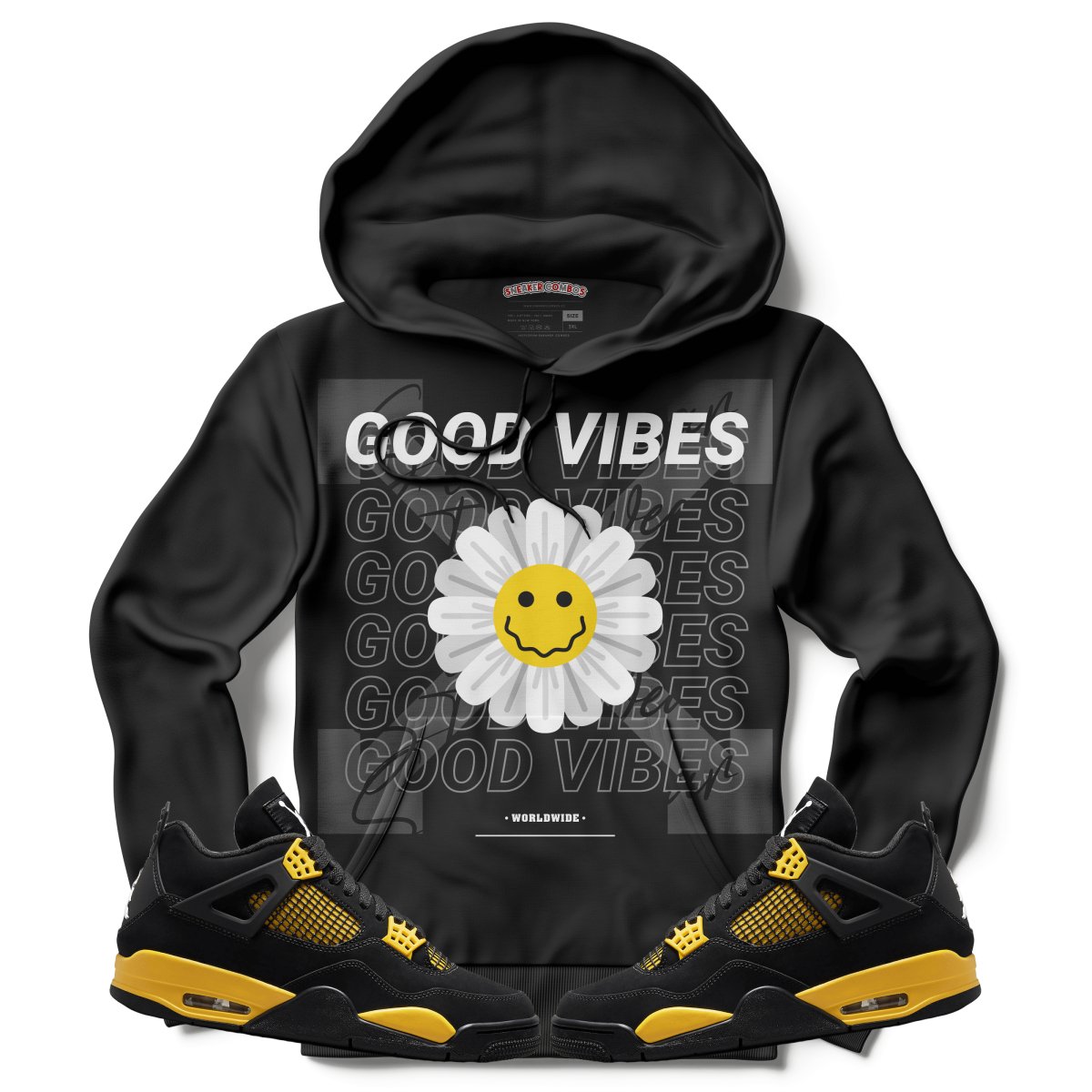 Good Vibes (Air Jordan 4 Thunder) Hoodie - Misguided