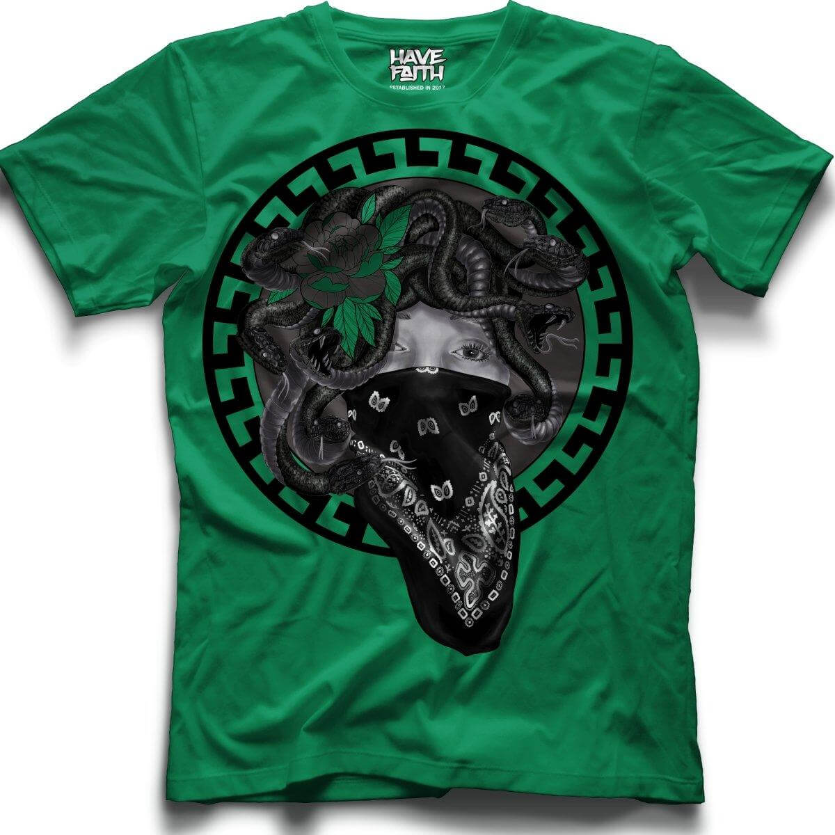 Green Medusa (Pine Green 1's) T-Shirt - Misguided