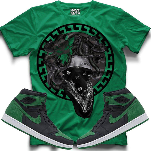 Green Medusa (Pine Green 1's) T-Shirt - Misguided