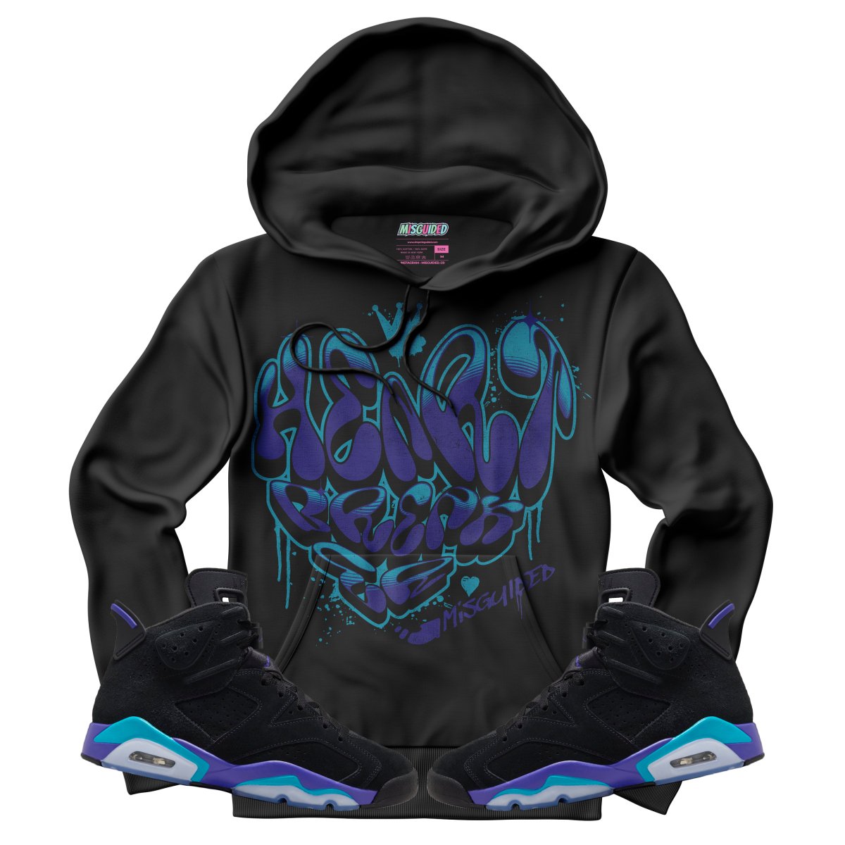 Heart Breaker (Air Jordan 6 Aqua) Hoodie - Misguided