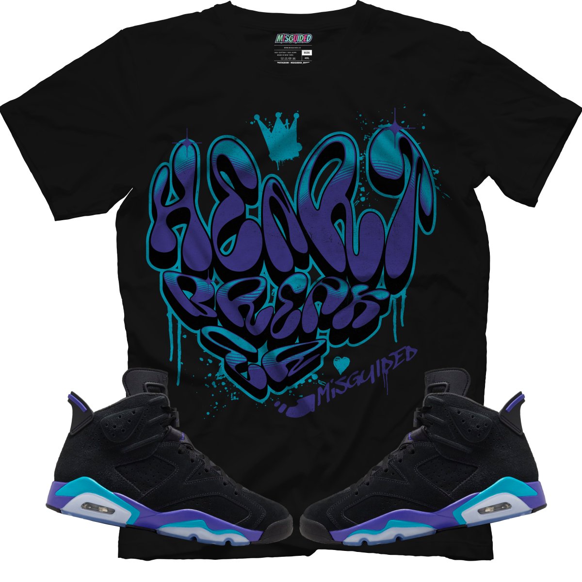 Heart Breaker (Air Jordan 6 Aqua) T-Shirt - Misguided