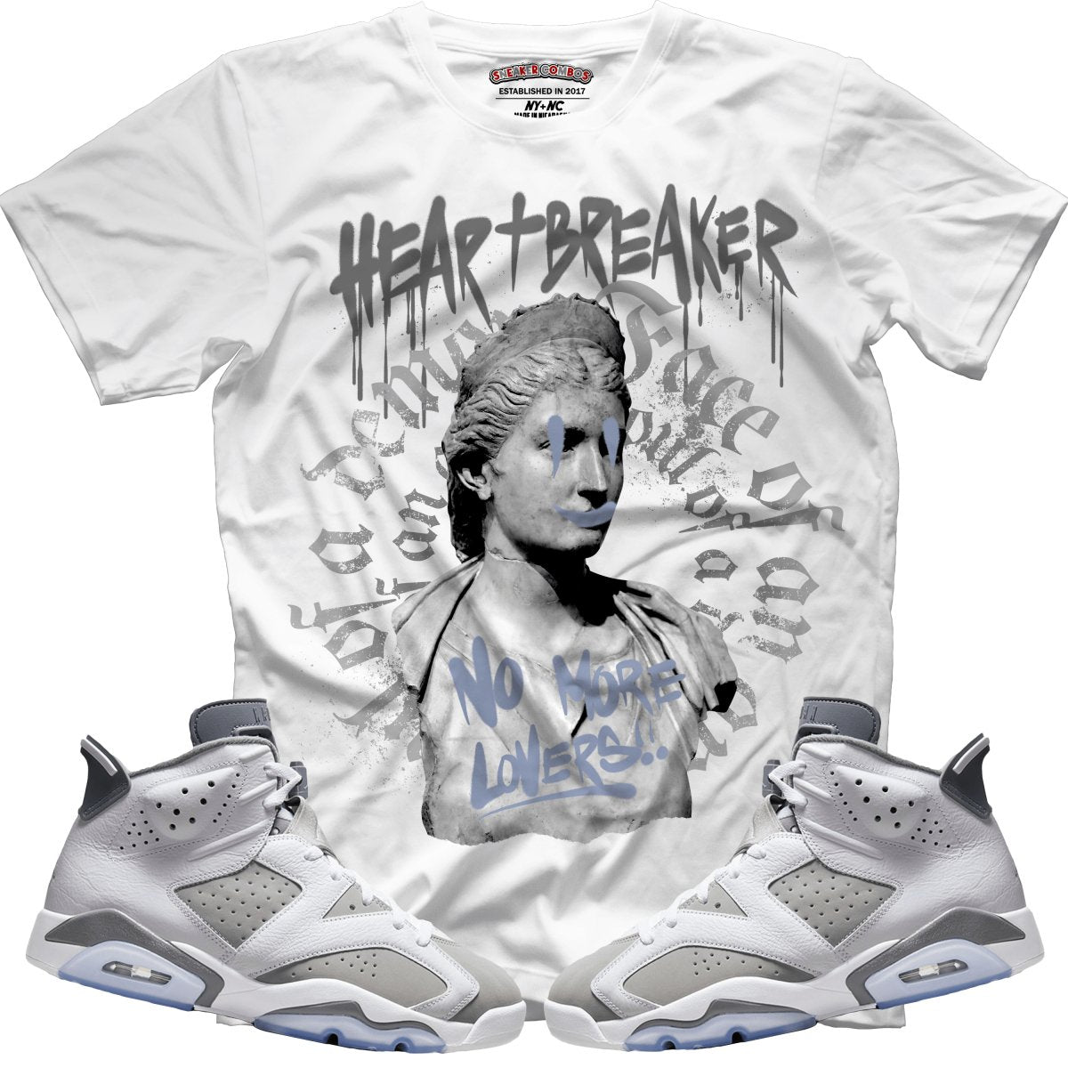 Heart Breaker (Retro 6 Cool Grey) T-Shirt - Misguided