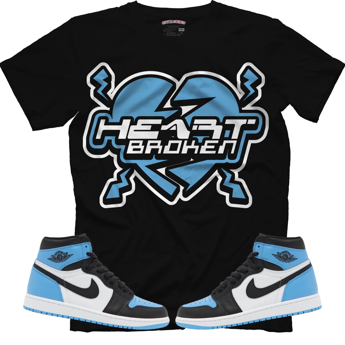 Heart Broken (Air Jordan 1 High OG "UNC Toe") T-Shirt - Misguided