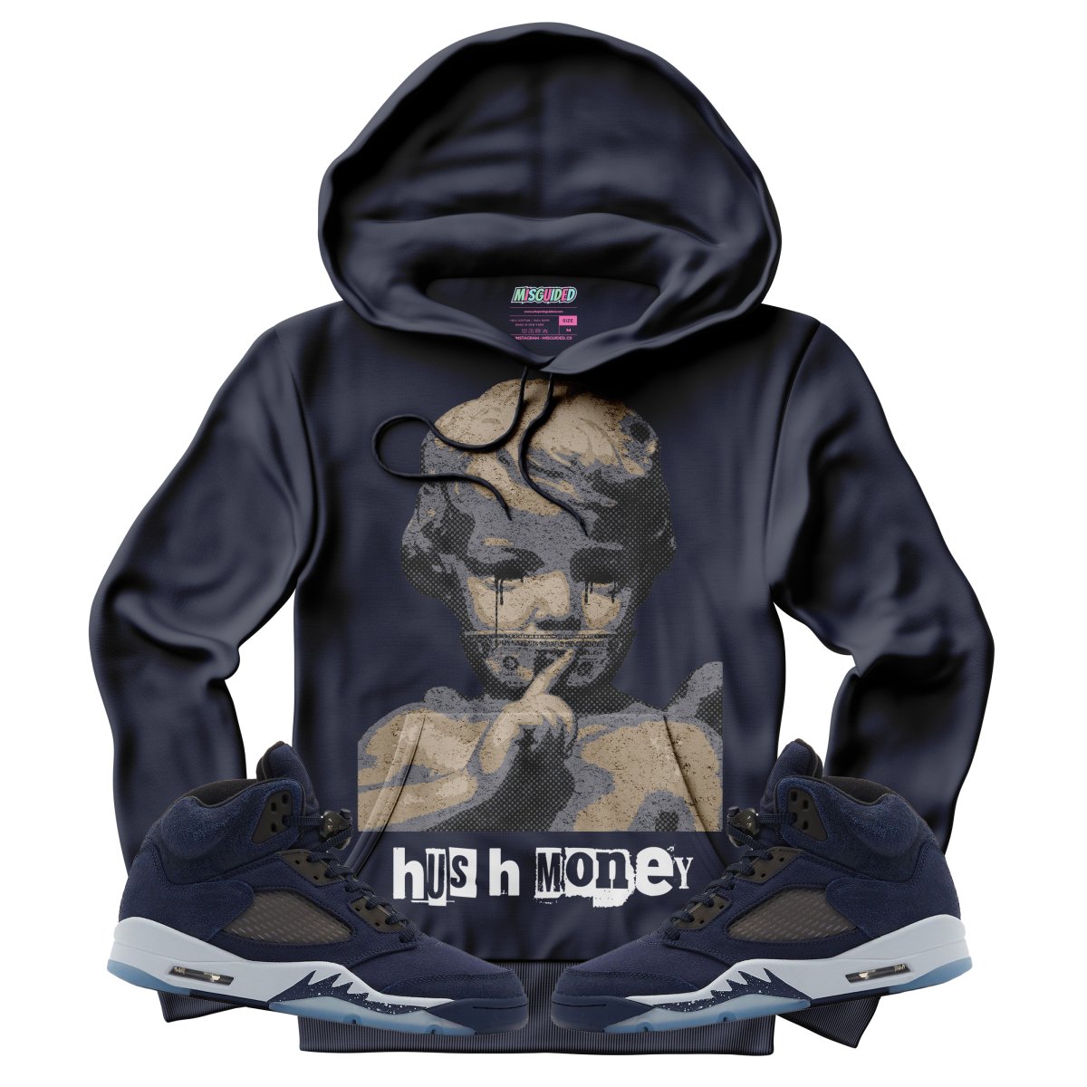 Hush Money (Air Jordan 5 Midnight Navy) Hoodie - Misguided