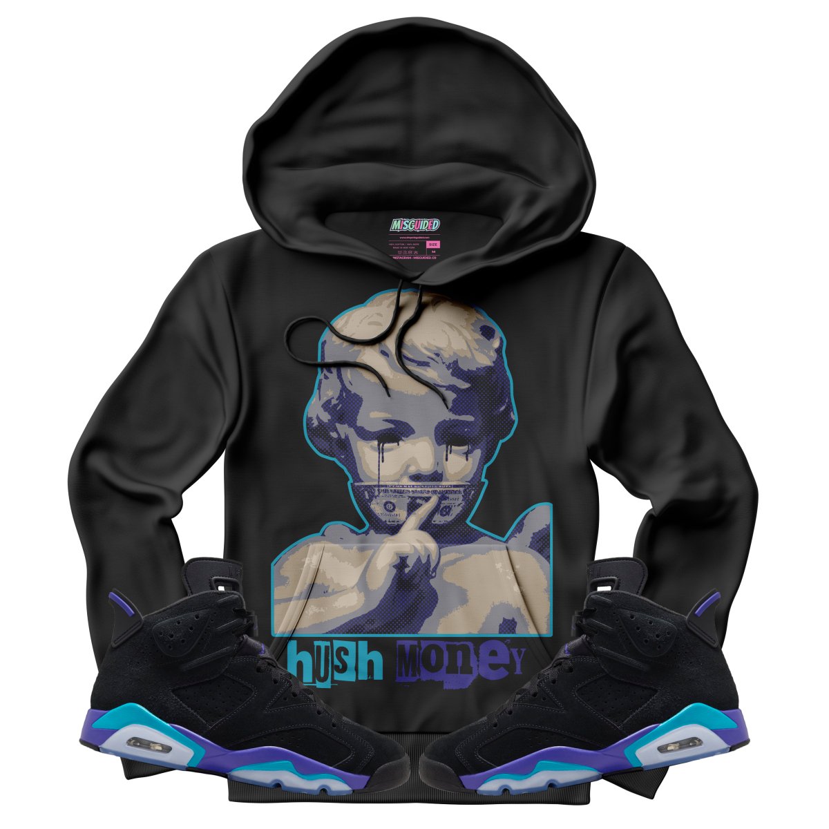 Hush Money (Air Jordan 6 Aqua) Hoodie - Misguided