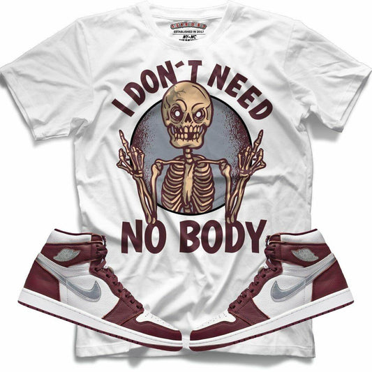 I Don't Need No Body (Retro 1 Bordeaux) T-Shirt - Misguided