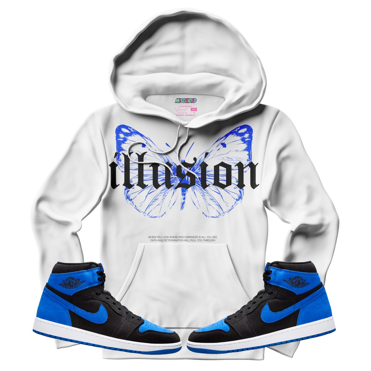 Illusion (Air Jordan 1 Royal Reimagined) Hoodie - Misguided