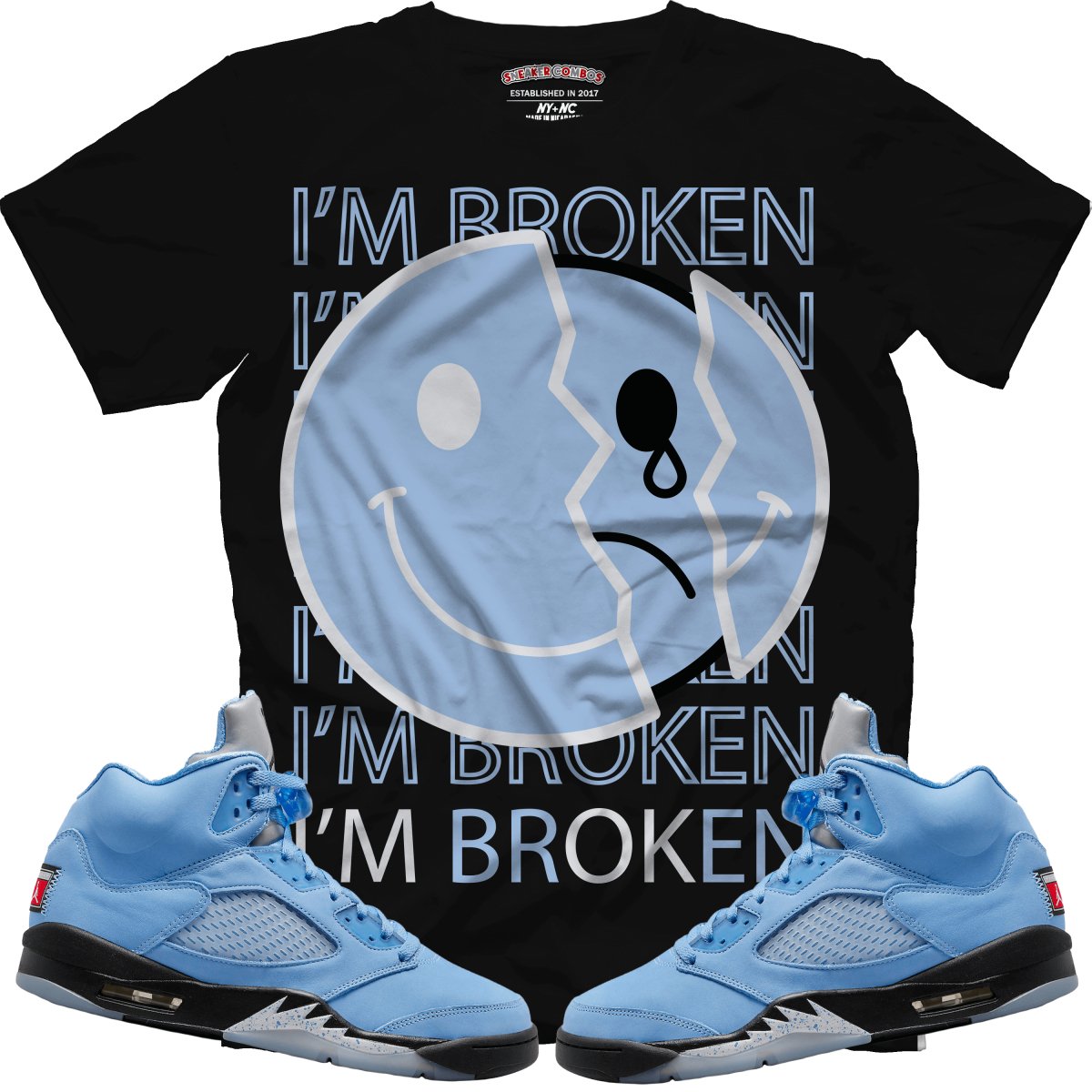 I'm Broken (Retro 5 UNC) T-Shirt - Misguided