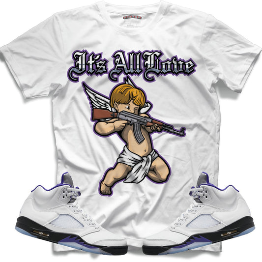 It's All Love (Retro 5 Concord) T-Shirt - White - Misguided