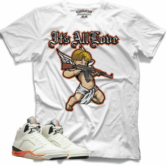 It's All Love (Retro 5 Orange Blaze) T-Shirt - Misguided