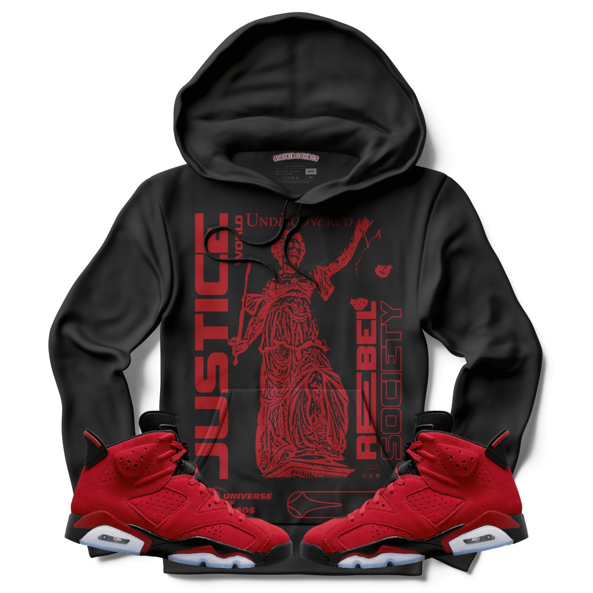 Justice World Undiscovered (Air Jordan 6 Toro Bravo) Hoodie - Misguided