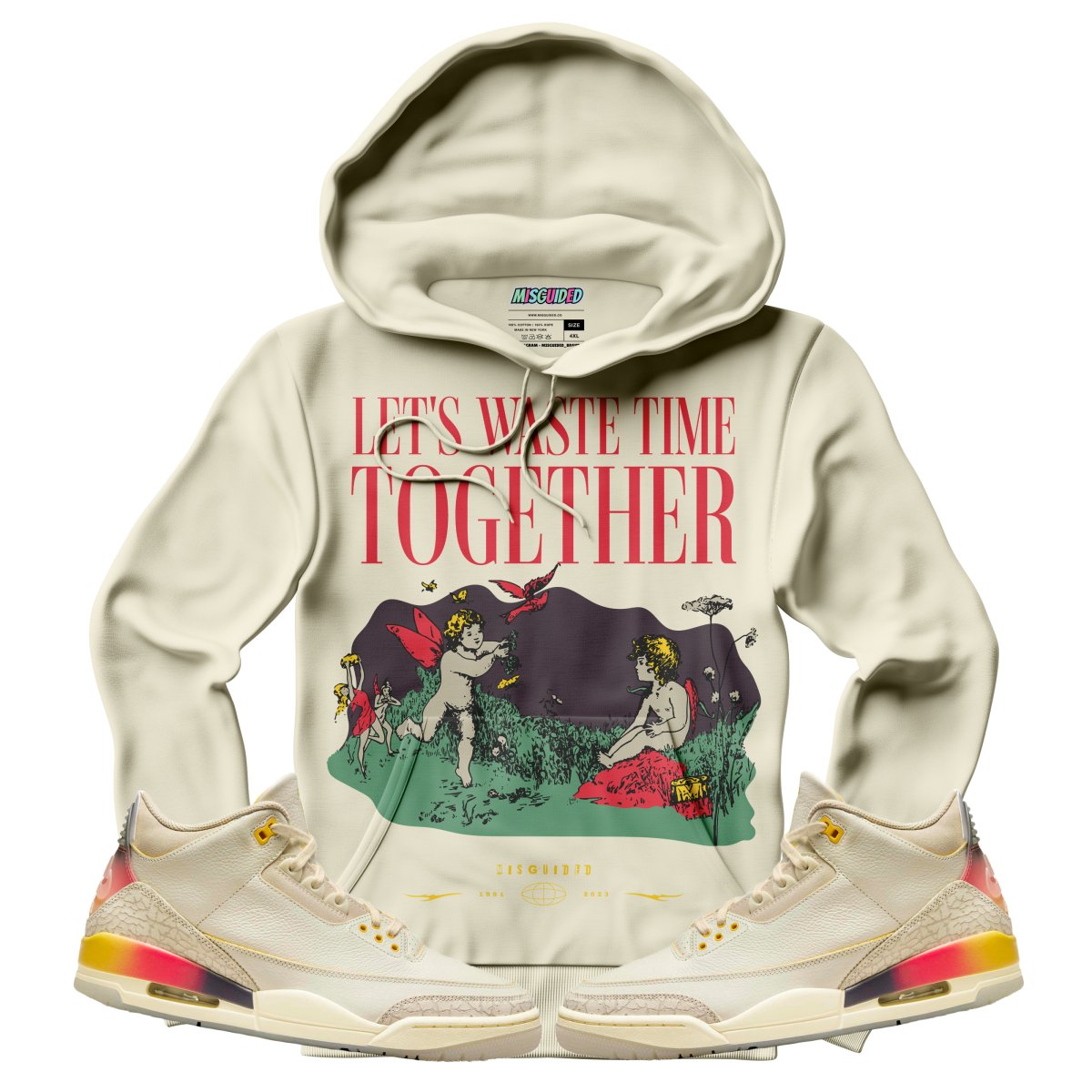 Let's Waste Time Together (Air Jordan 3 J Balvin Medellín Sunset) Hoodie - Misguided