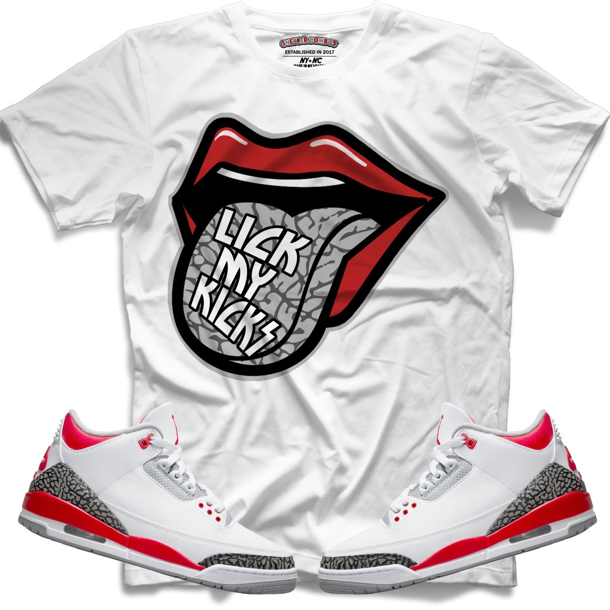 Lick My Kicks (Retro 3 Fire Red) T-Shirt - Misguided