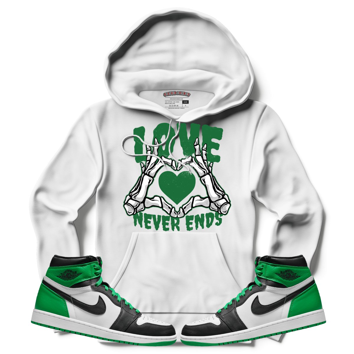 Love Never Ends (Air Jordan 1 Lucky Green) Hoodie - Misguided