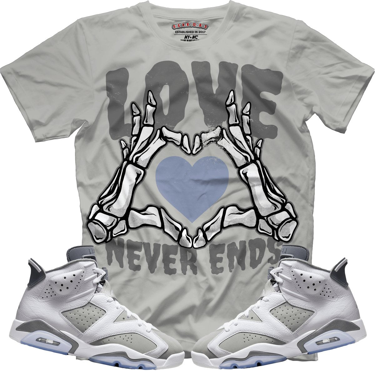 Love Never Ends (Retro 6 Cool Grey) T-Shirt - Misguided