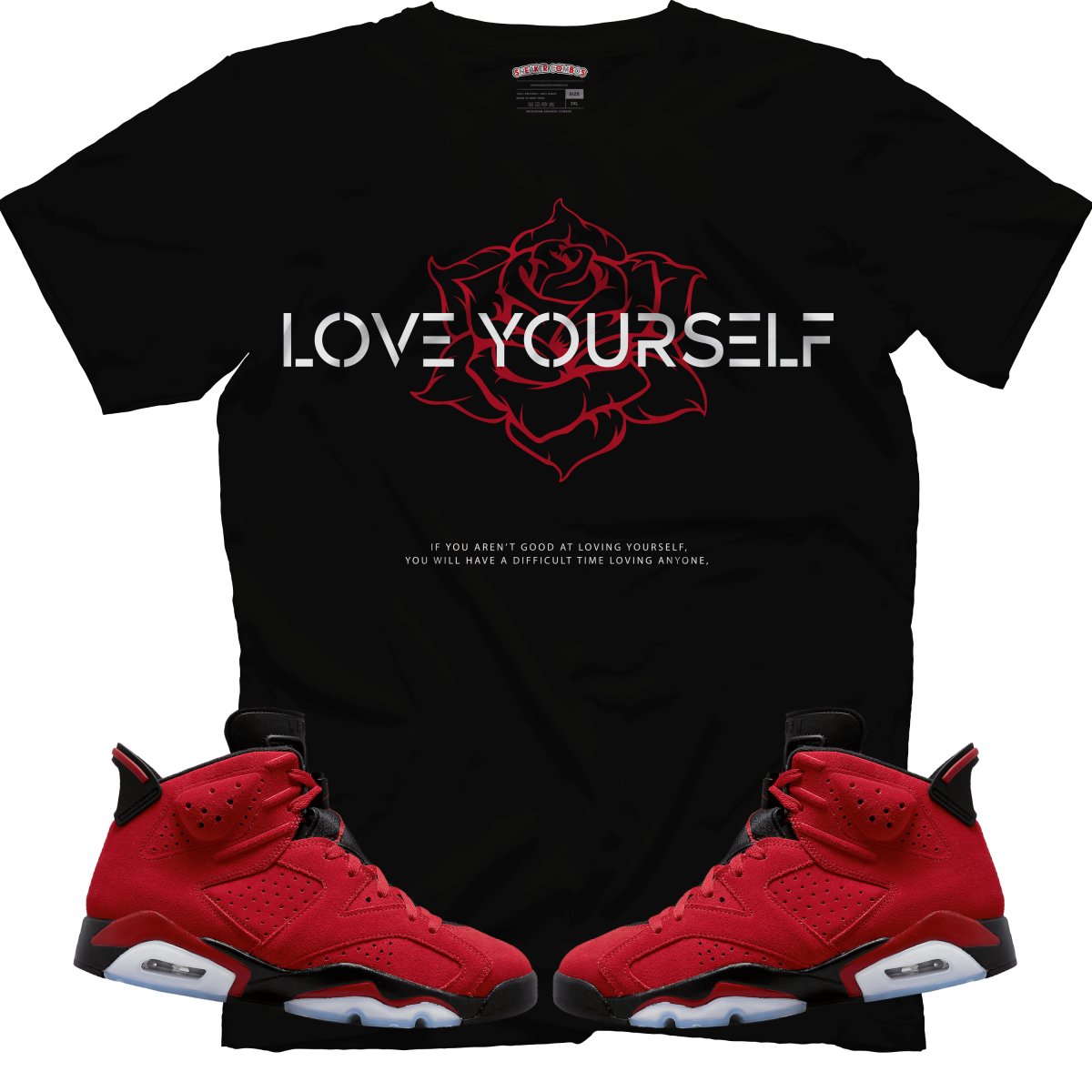 Love Yourself (Air Jordan 6 Toro Bravo) T-Shirt - Misguided