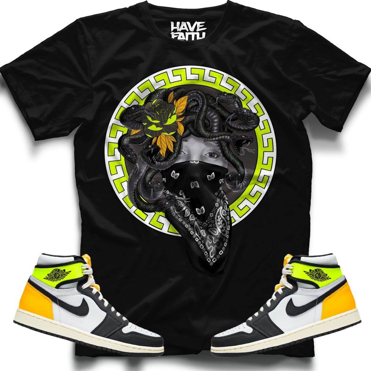 Medusa (Volt Gold Retro 1's) T-Shirt - Misguided