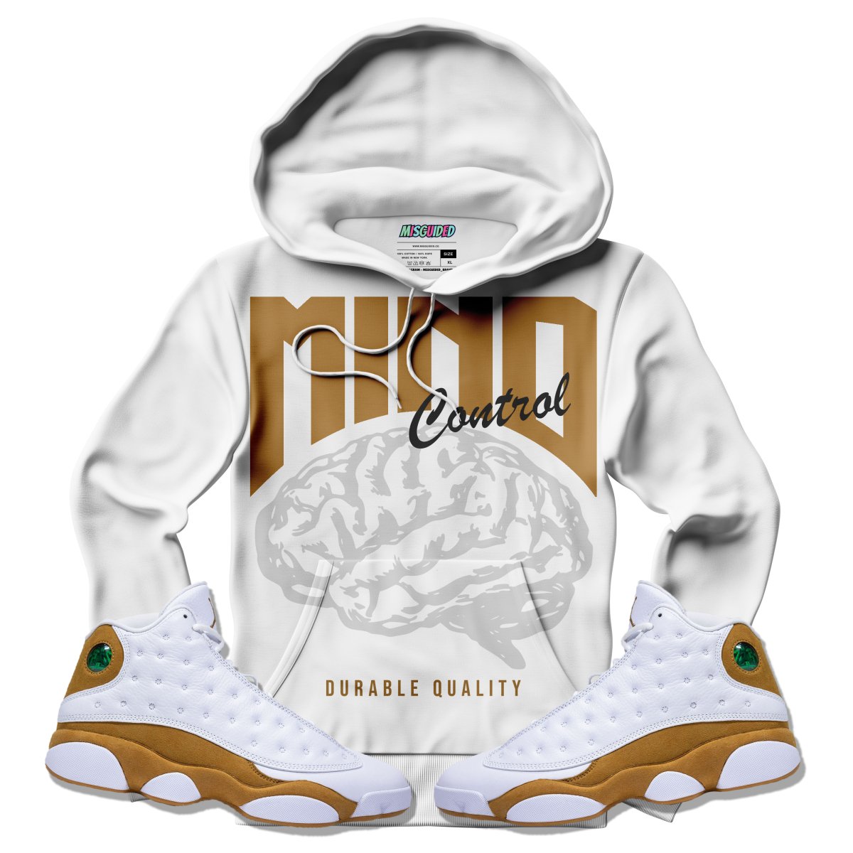 Mind Control (Air Jordan 13 Wheat) Hoodie - Misguided