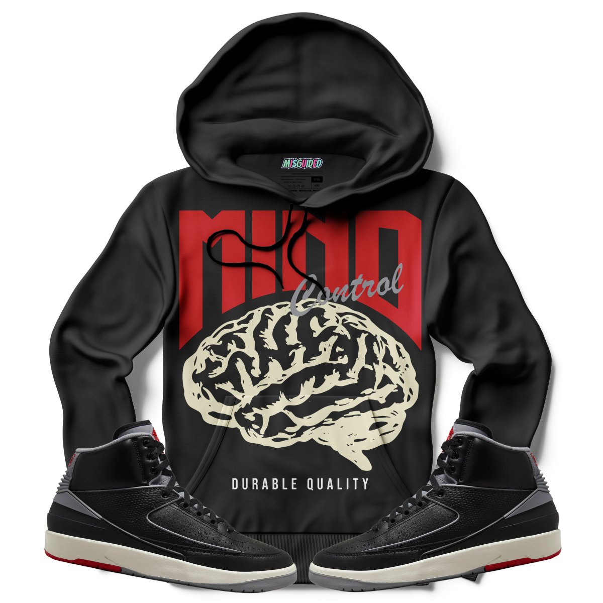 Mind Control (Air Jordan 2 Black Cement) Hoodie - Misguided