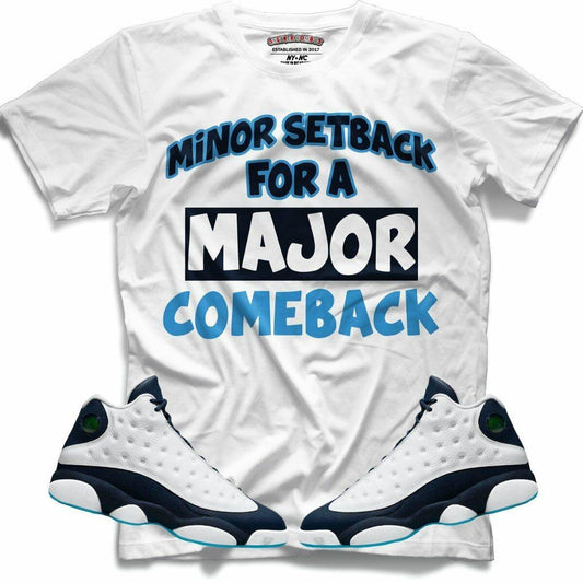 Minor Setback For A Major Comeback (Retro 13 Obsidian) T-Shirt - Misguided