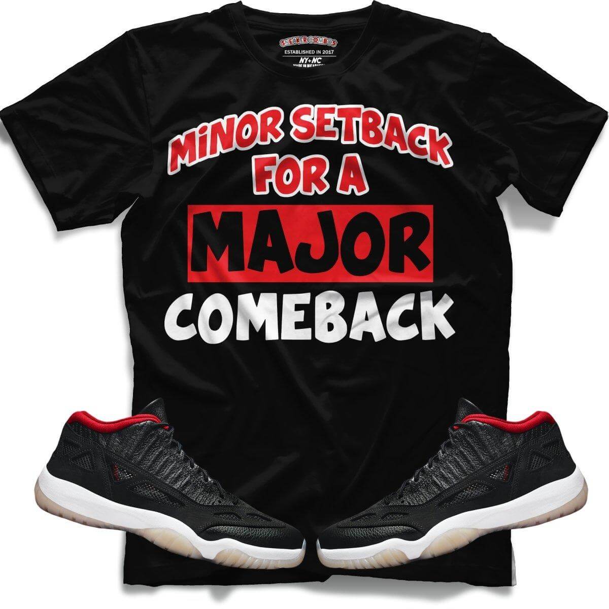 Minor Setback (Retro 11 Low IE Bred) T-Shirt - Misguided