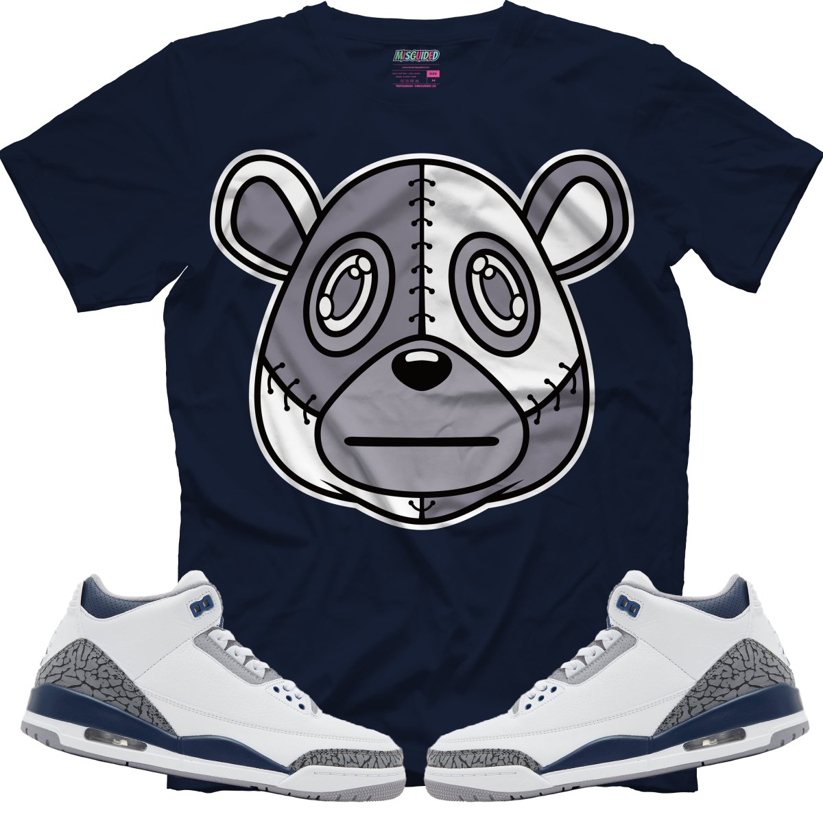 Misguided (Air Jordan 3 White Navy) T-Shirt - Misguided