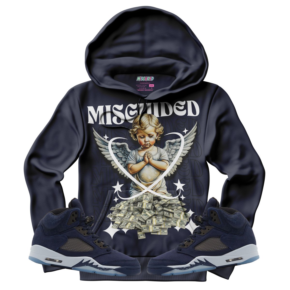 Misguided Angel (Air Jordan 5 Midnight Navy) Hoodie - Misguided