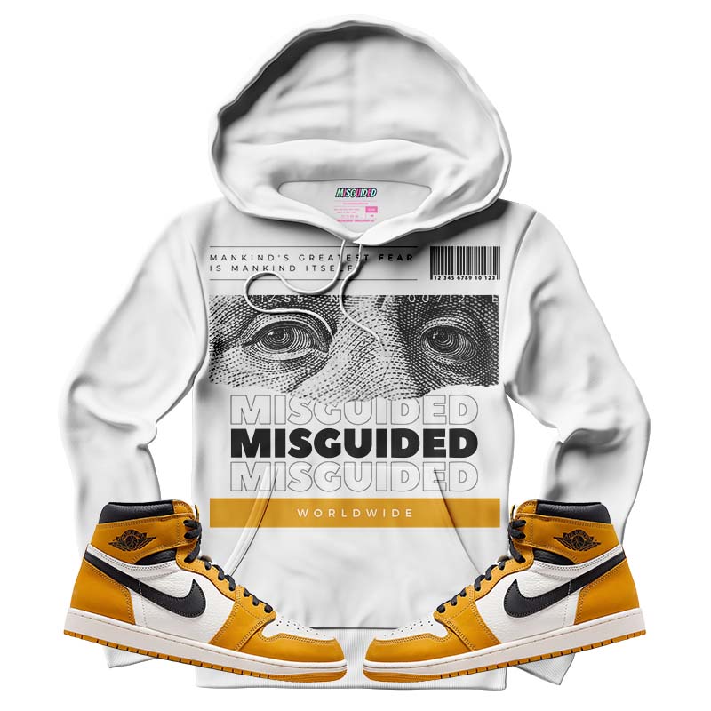 Misguided Benjamin (Air Jordan 1 Retro High OG 'Yellow Ochre) Hoodie - Misguided