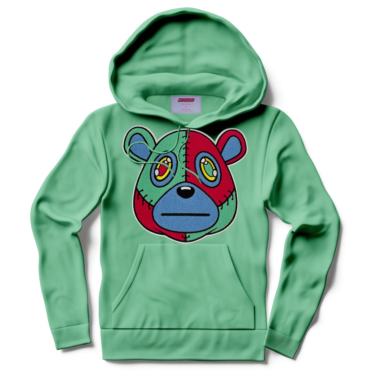 Misguided Chenille Hoodie - Mint - Misguided