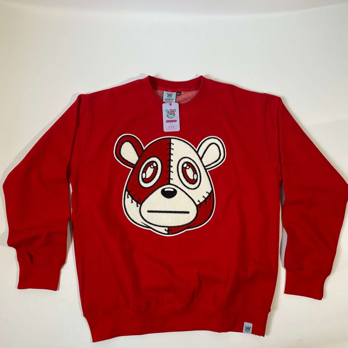 Misguided Chenille (Red Oreo 6's) Crew Neck - Red - Misguided