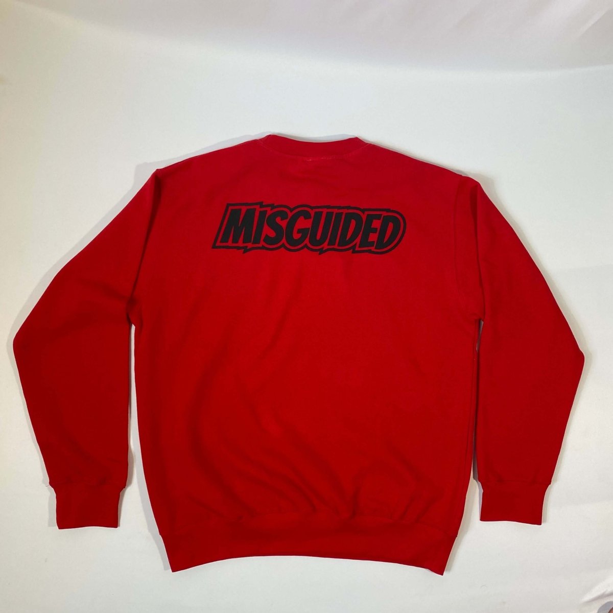 Misguided Chenille (Red Oreo 6's) Crew Neck - Red - Misguided