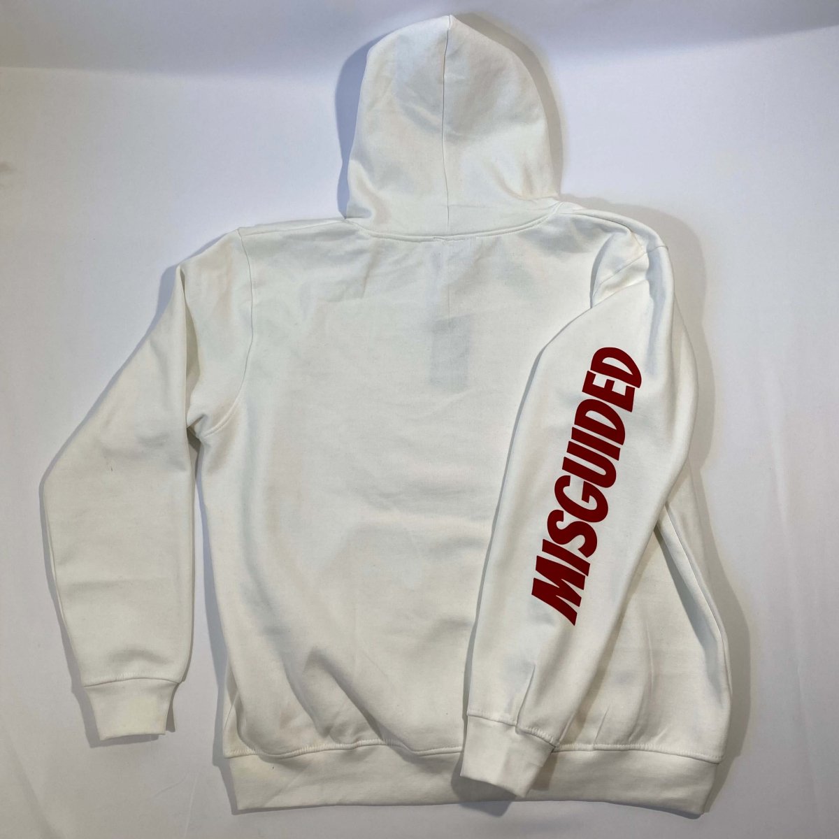 Misguided Chenille (Red Oreo 6's) Hoodie - White - Misguided