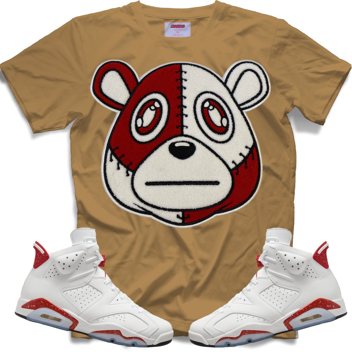 Misguided Chenille (Red Oreo 6's) T-Shirt - Brown - Misguided