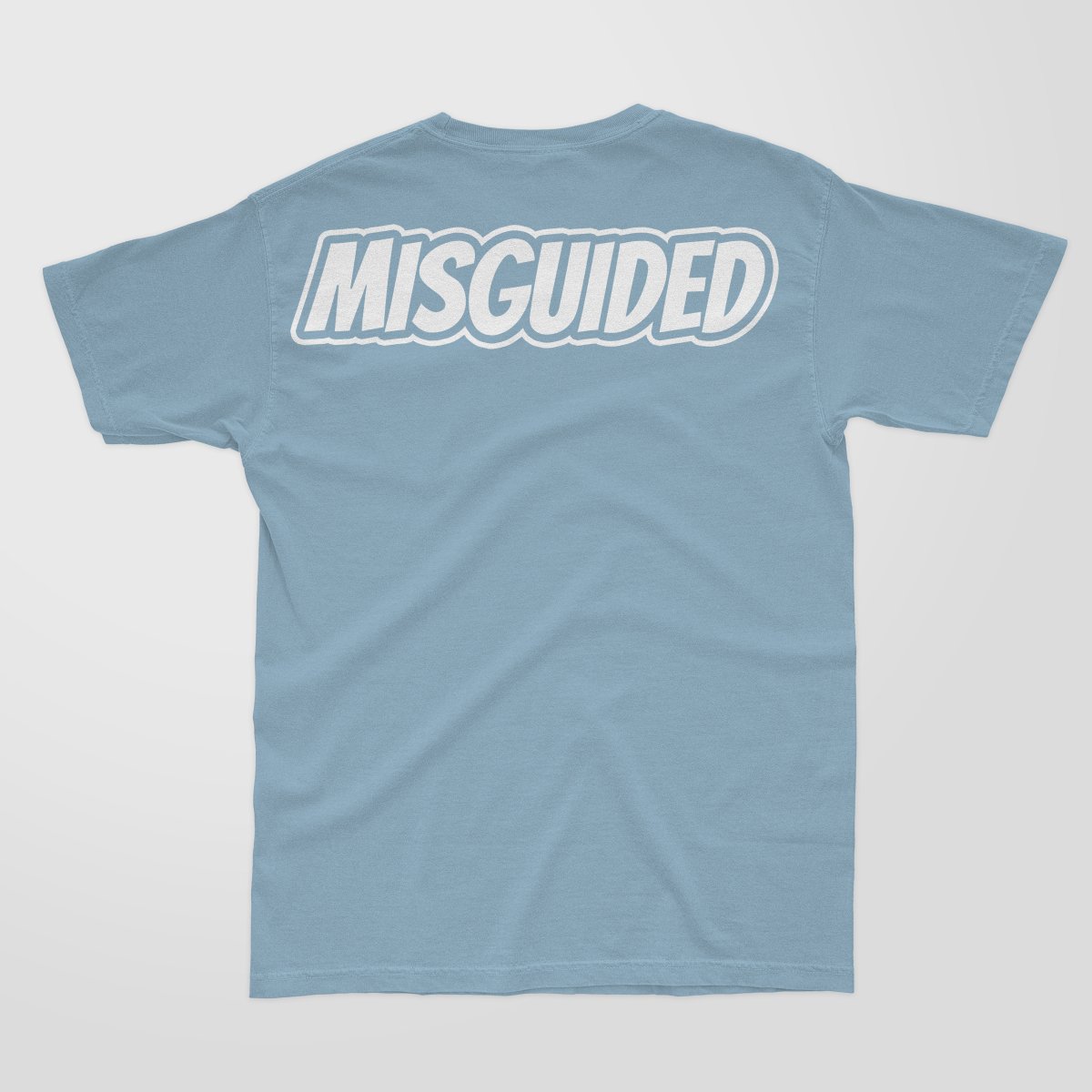 Misguided Chenille (Retro 1 Taxi) T-Shirt - Light Denim - Misguided