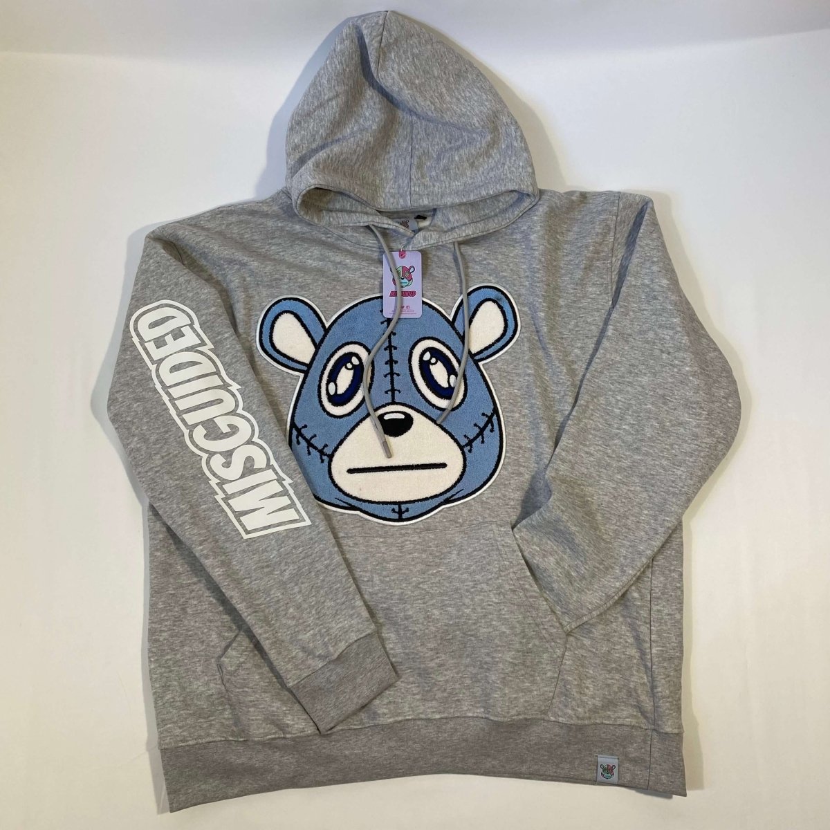 Misguided Chenille (UNC 6's) Hoodie - Grey - Misguided