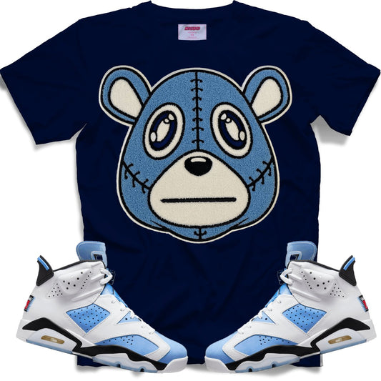 Misguided Chenille (UNC 6's) T-Shirt - Navy Blue - Misguided