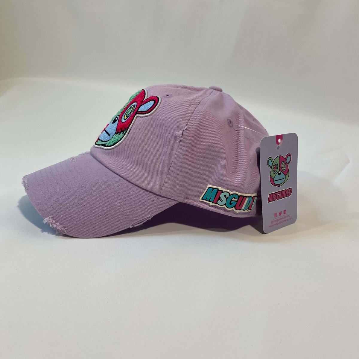 Misguided Distressed Dad Hat - Lavender - Misguided