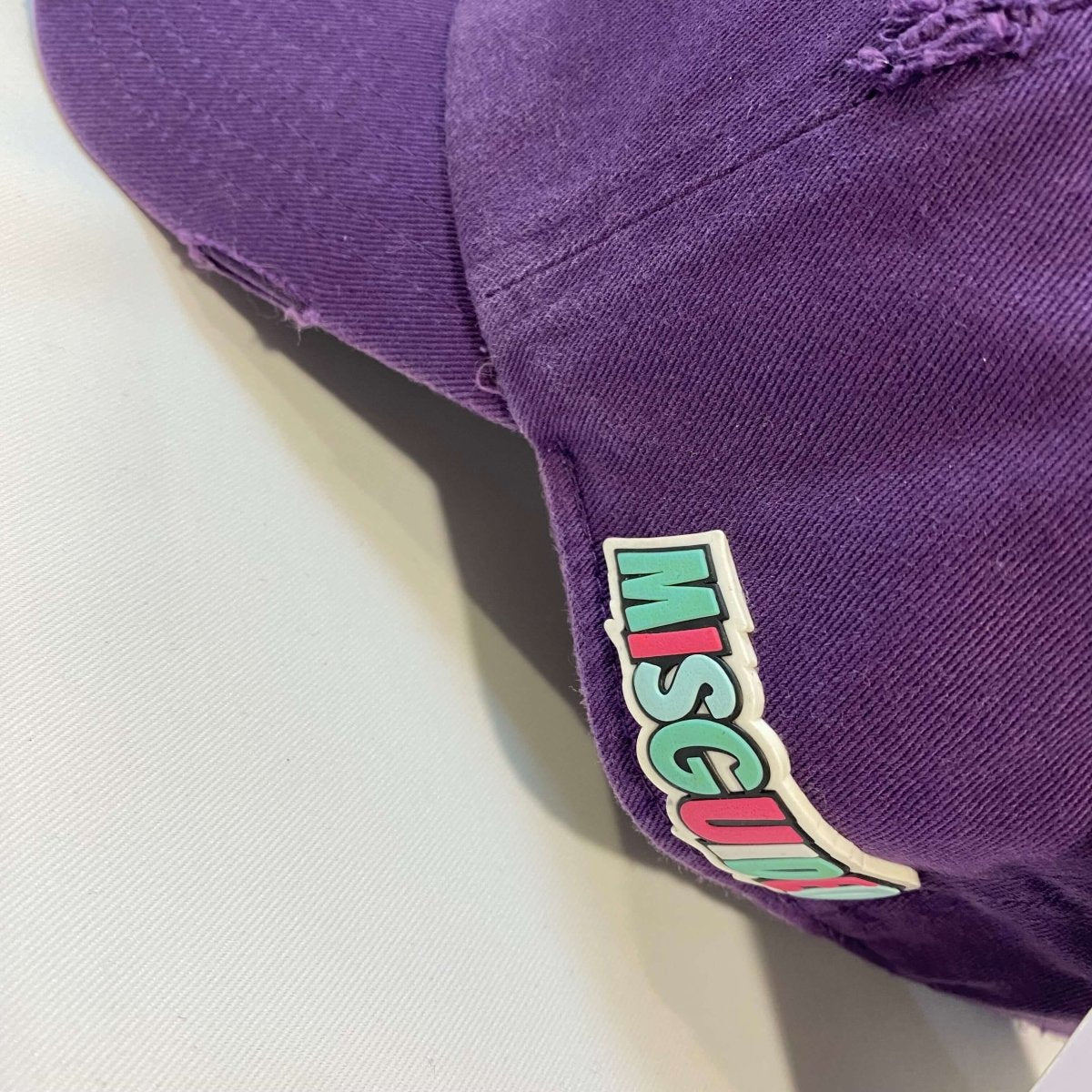 Misguided Distressed Dad Hat - Purple - Misguided