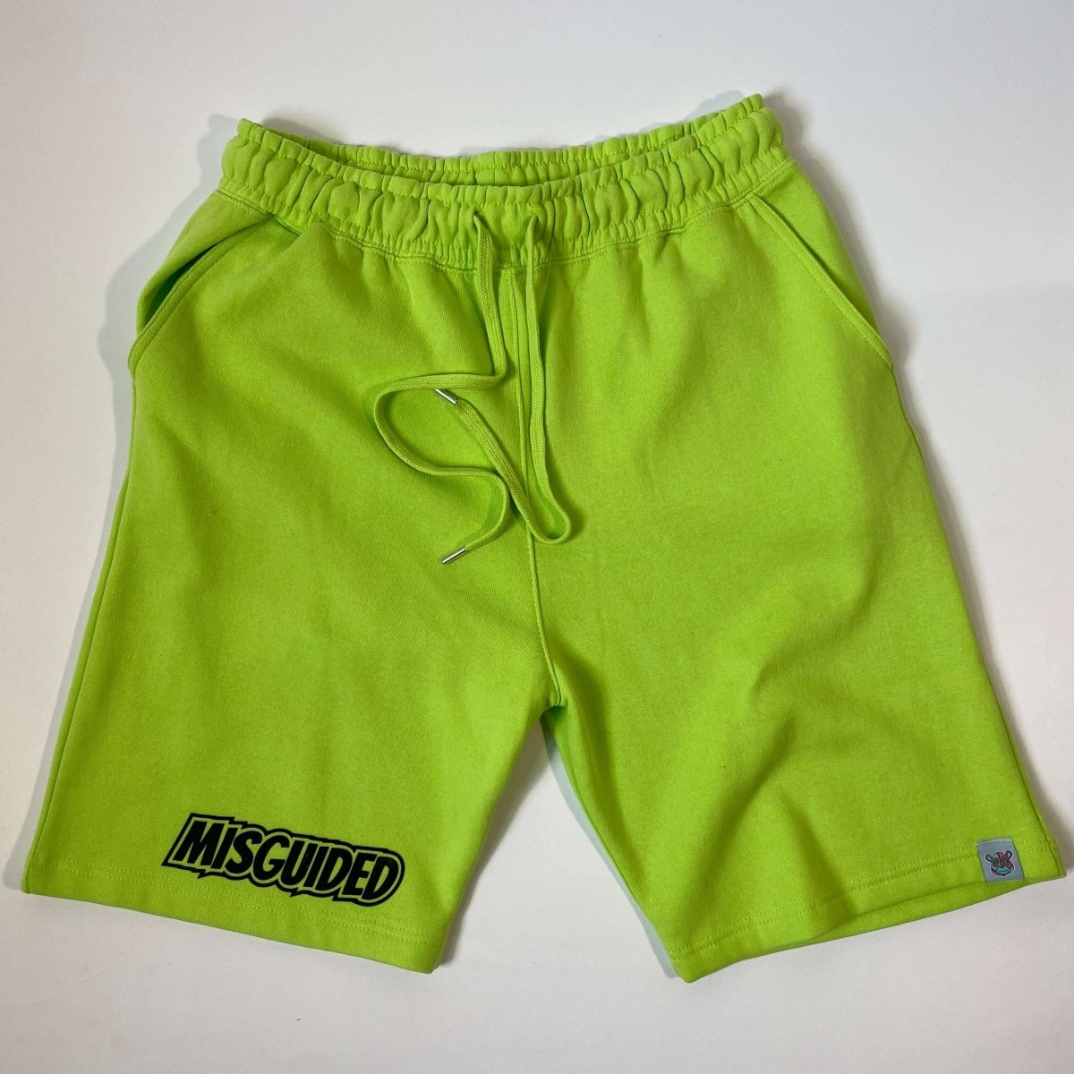 Misguided Jogger Shorts - Lime - Misguided