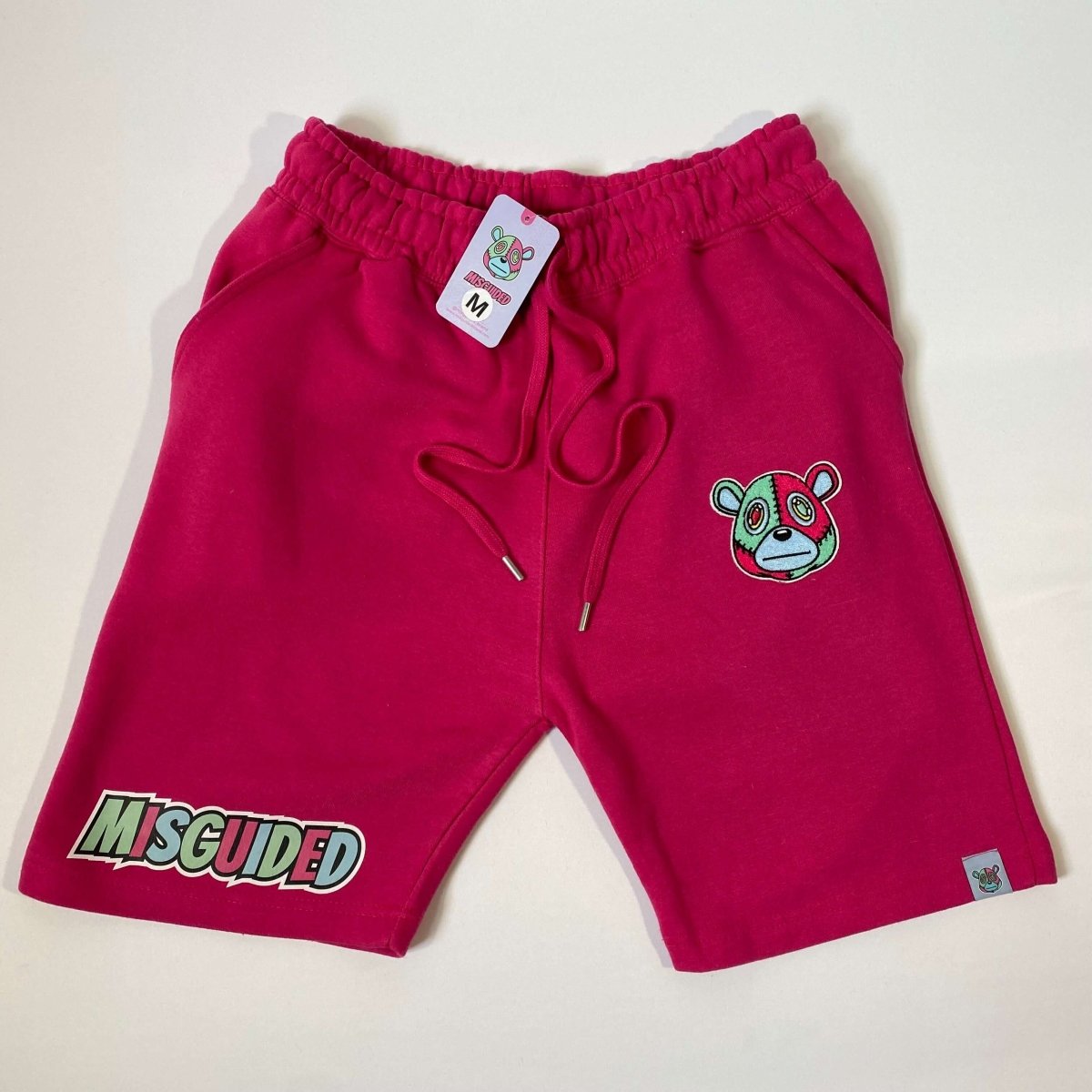 Misguided Logo Jogger Shorts - Hot Pink - Misguided